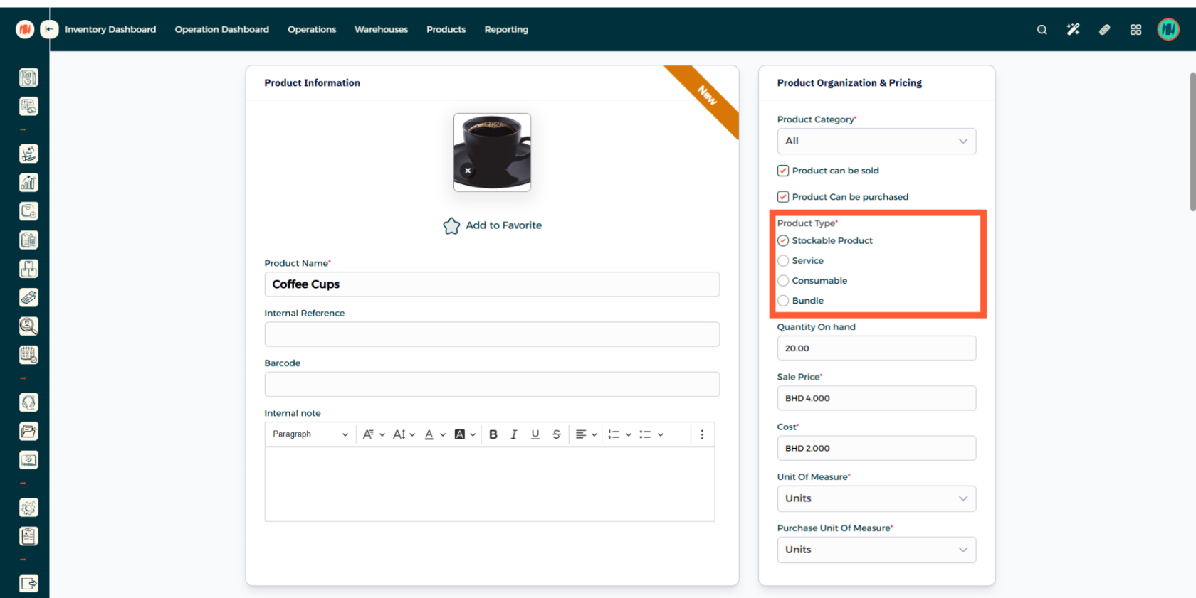 Step 3 - Add Stockable Product