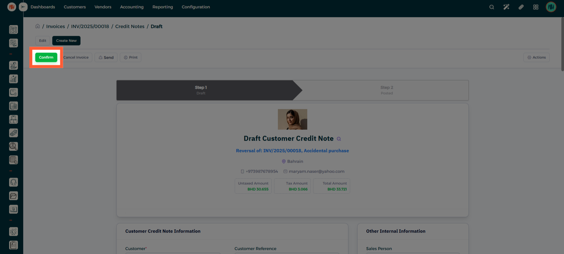 Step 5 - navigate to invoices