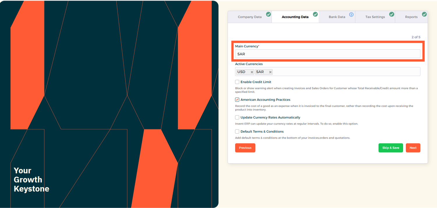 Step 2 - Add Company Information