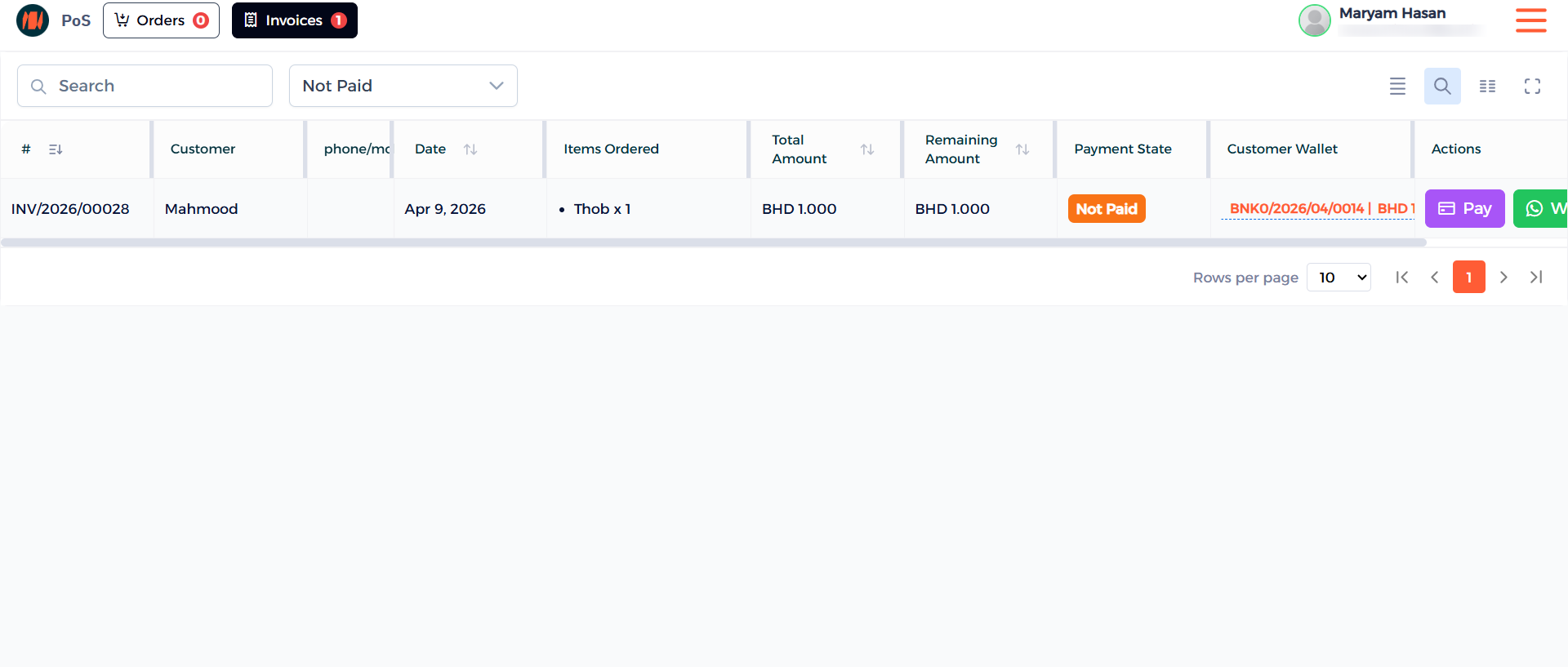 Step 5 - Find and Pay Invoice
